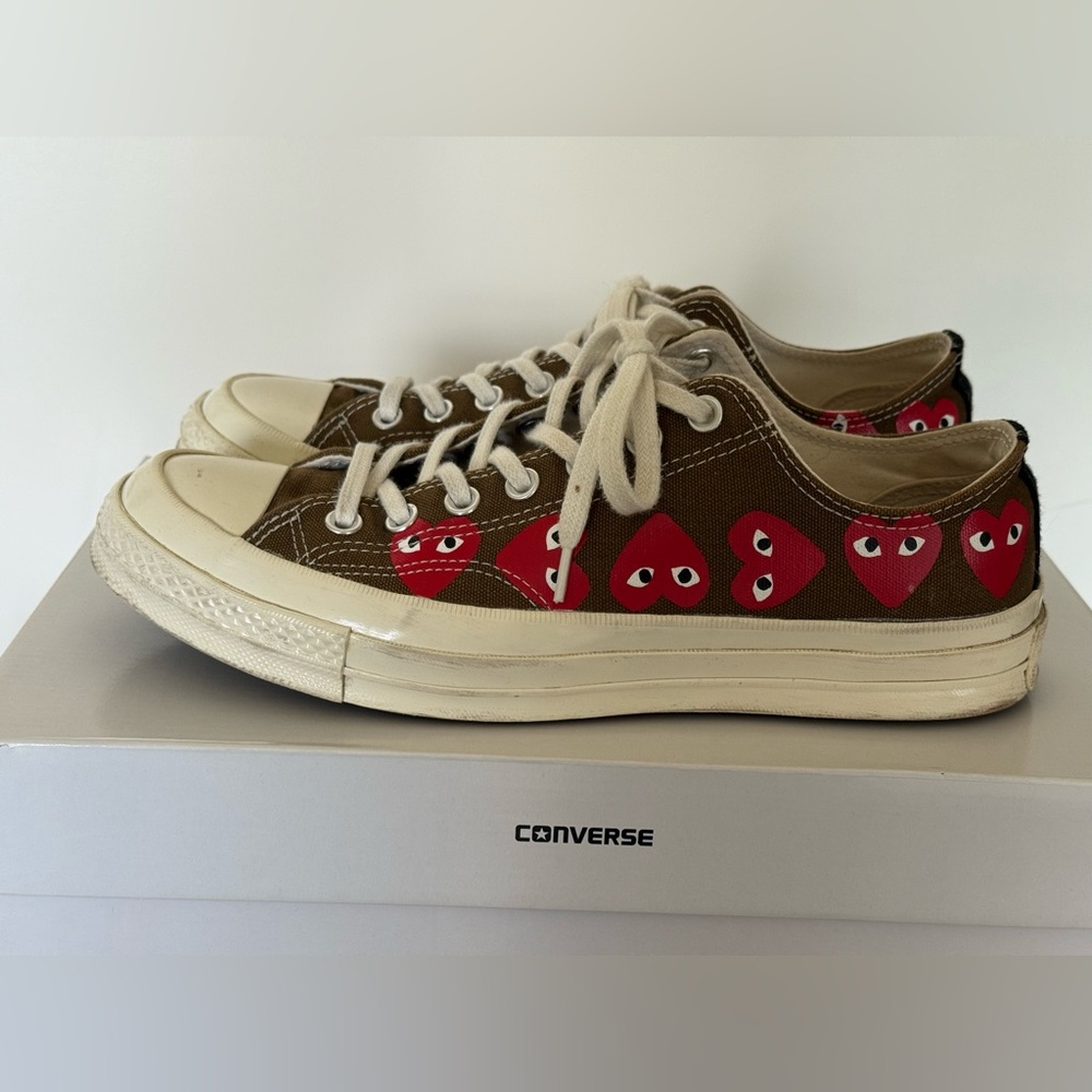 Comme des Garçons Play Converse green Sneakers men’s 9 women’s 11 EU 42.5